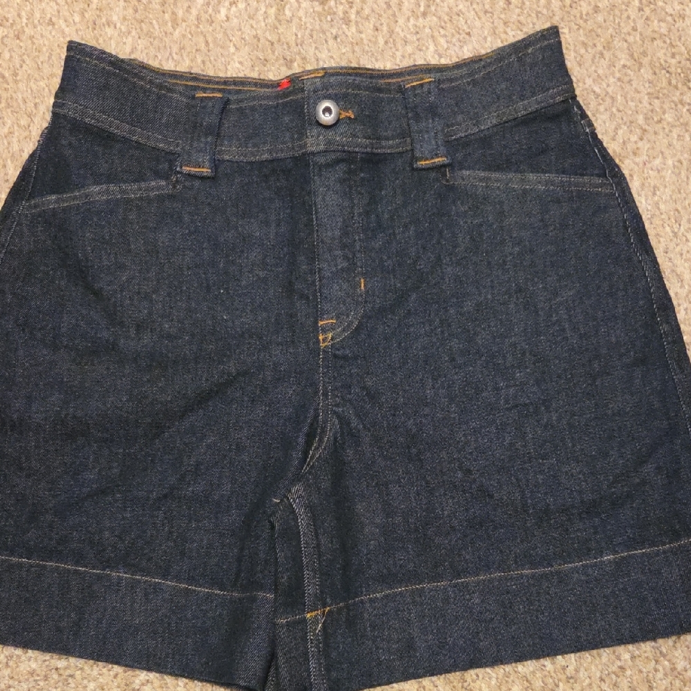 SPANX Dark Indigo Jean Shorts Medium